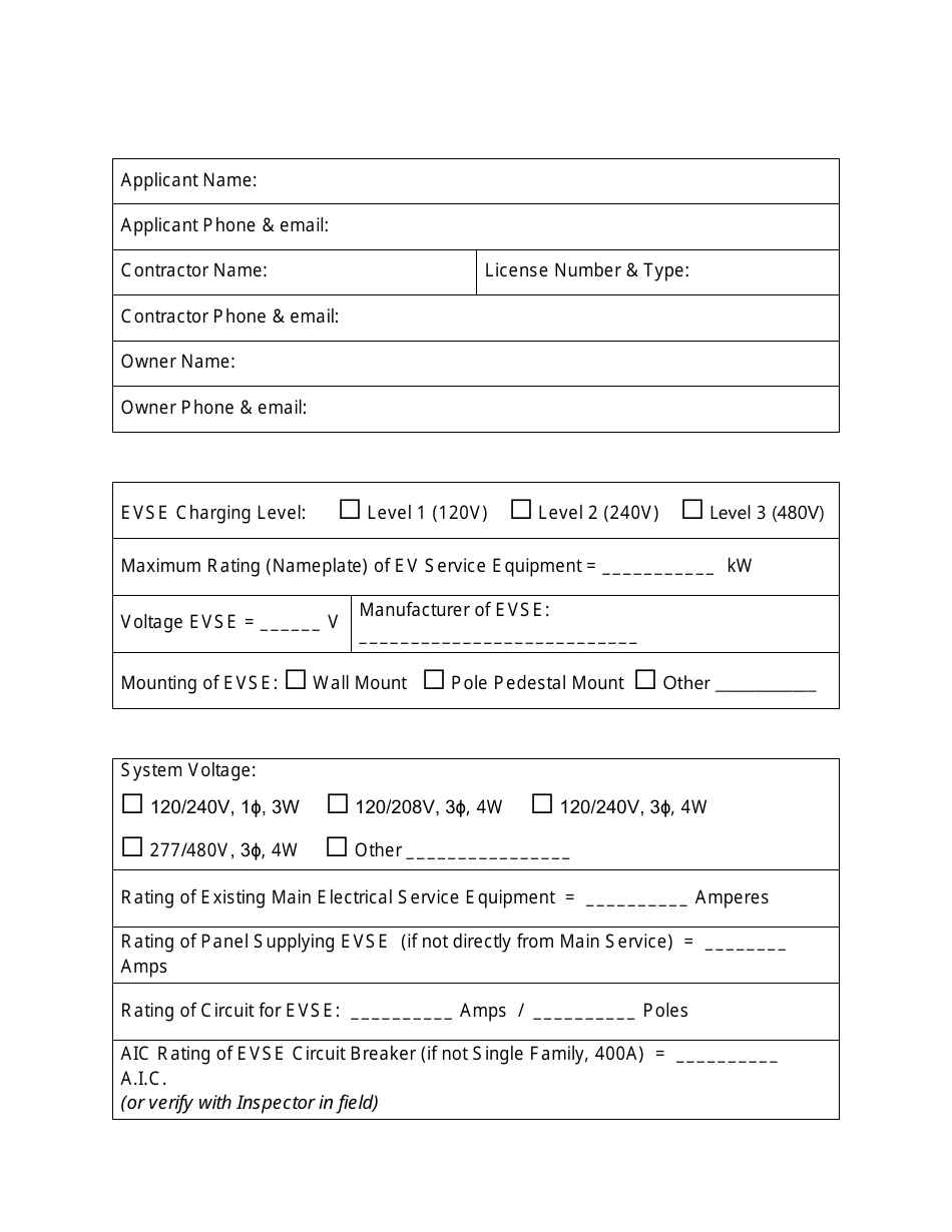 Residential and Non-residential Checklist for Permitting Electric Vehicles and Electric Vehicle Service Equipment (Evse) - Inyo County, California, Page 2