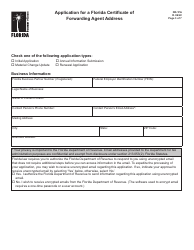 Form DR-1FA Application for a Florida Certificate of Forwarding Agent Address - Florida, Page 3