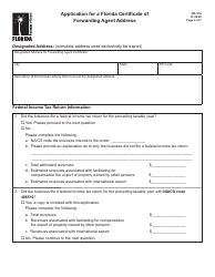 Form DR-1FA Application for a Florida Certificate of Forwarding Agent Address - Florida, Page 4