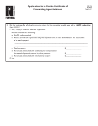 Form DR-1FA Application for a Florida Certificate of Forwarding Agent Address - Florida, Page 5