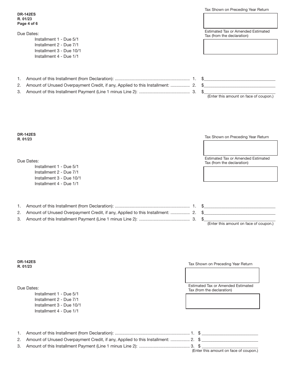 Form DR-142 Solid Mineral Severance Tax Return - Florida, Page 10