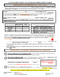 Form MS401 State Employees&#039; Leave Bank Enrollment Form - Maryland, Page 2