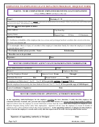 Employee-To-Employee Leave Donation Program - Request Form - Maryland, Page 2