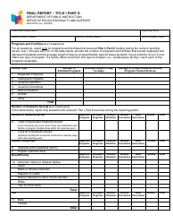 Document preview: Form SFN53733 Part D Final Report - Title I - North Dakota