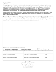 Form SFN61013 Resolution Session Agreement - North Dakota, Page 2