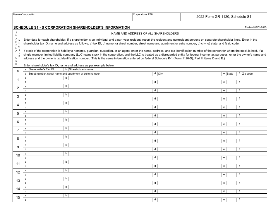 Form GR-1120 Corporation Income Tax Return - City of Grand Rapids, Michigan, Page 8