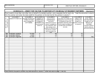 Form GR-1065 Partnership Income Tax Return - City of Grand Rapids, Michigan, Page 16