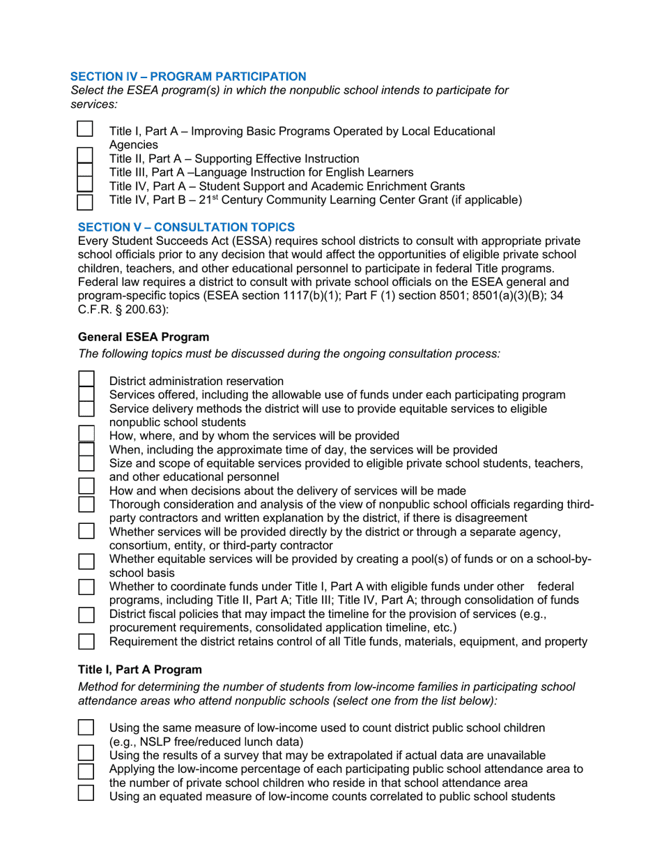 Affirmation of Consultation With Nonpublic School Officials for Titles Ia, Iia, Iiia, Iva, and Ivb - North Dakota, Page 3
