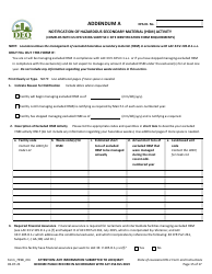 Form HW-1 (7398_R04) Notification of Hazardous Waste Activity Form - Louisiana, Page 15