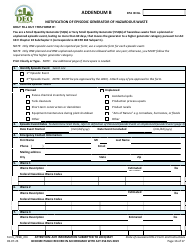 Form HW-1 (7398_R04) Notification of Hazardous Waste Activity Form - Louisiana, Page 16