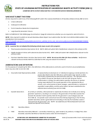 Form HW-1 (7398_R04) Notification of Hazardous Waste Activity Form - Louisiana, Page 2