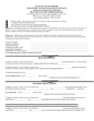 Local Approval Form - Health Facilities Administration - New Hampshire