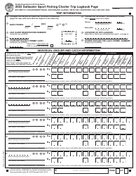 Form 11-540 Saltwater Sport Fishing Charter Trip Logbook Page - Alaska, Page 2