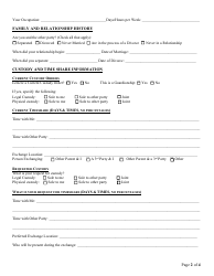 Child Custody Mediation Intake Form - County of Yolo, California, Page 2