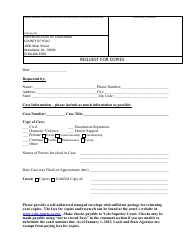 Document preview: Form CR-005 Request for Copies - County of Yolo, California
