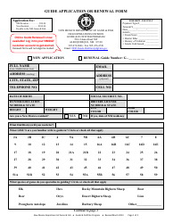 Document preview: Guide Application or Renewal Form - New Mexico