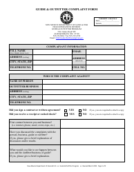 Guide &amp; Outfitter Complaint Form - New Mexico
