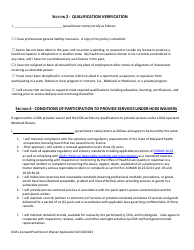Dda Operated Medicaid Waiver Programs Licensed Practitioner Application and Agreement - Maryland, Page 2
