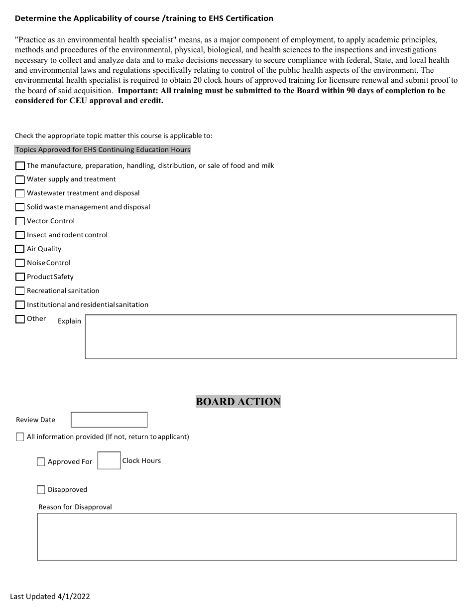 Request for Training Approval by Training Sponsor - Maryland, Page 2