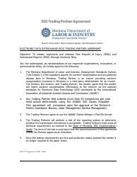 Document preview: Form WP-7 Edi Trading Partneragreement - Montana