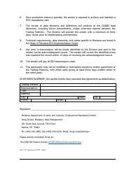 Form WP-7 Edi Trading Partneragreement - Montana, Page 2