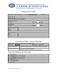 Document preview: Form WP-10 Trading Partner Profile - Montana