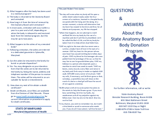 Form SAB20-W Anatomical Gift/Body Donation Registration Form - Maryland, Page 3