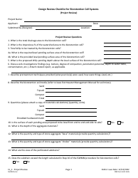 DNR Form 542-1535 Design Review Checklist for Bioretention Cell Systems - Iowa