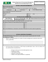 Document preview: ADEM Form 570 Beneficial Use Annual Reporting Form - Alabama