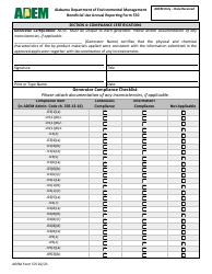 ADEM Form 570 Beneficial Use Annual Reporting Form - Alabama, Page 2