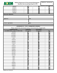 ADEM Form 570 Beneficial Use Annual Reporting Form - Alabama, Page 3