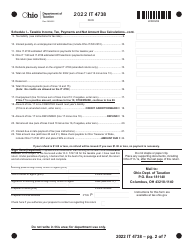 Form IT4738 Electing Pass-Through Entity Income Tax Return - Ohio, Page 2