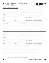 Form IT4738 Electing Pass-Through Entity Income Tax Return - Ohio, Page 6