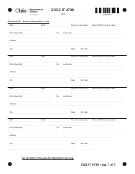 Form IT4738 Electing Pass-Through Entity Income Tax Return - Ohio, Page 7