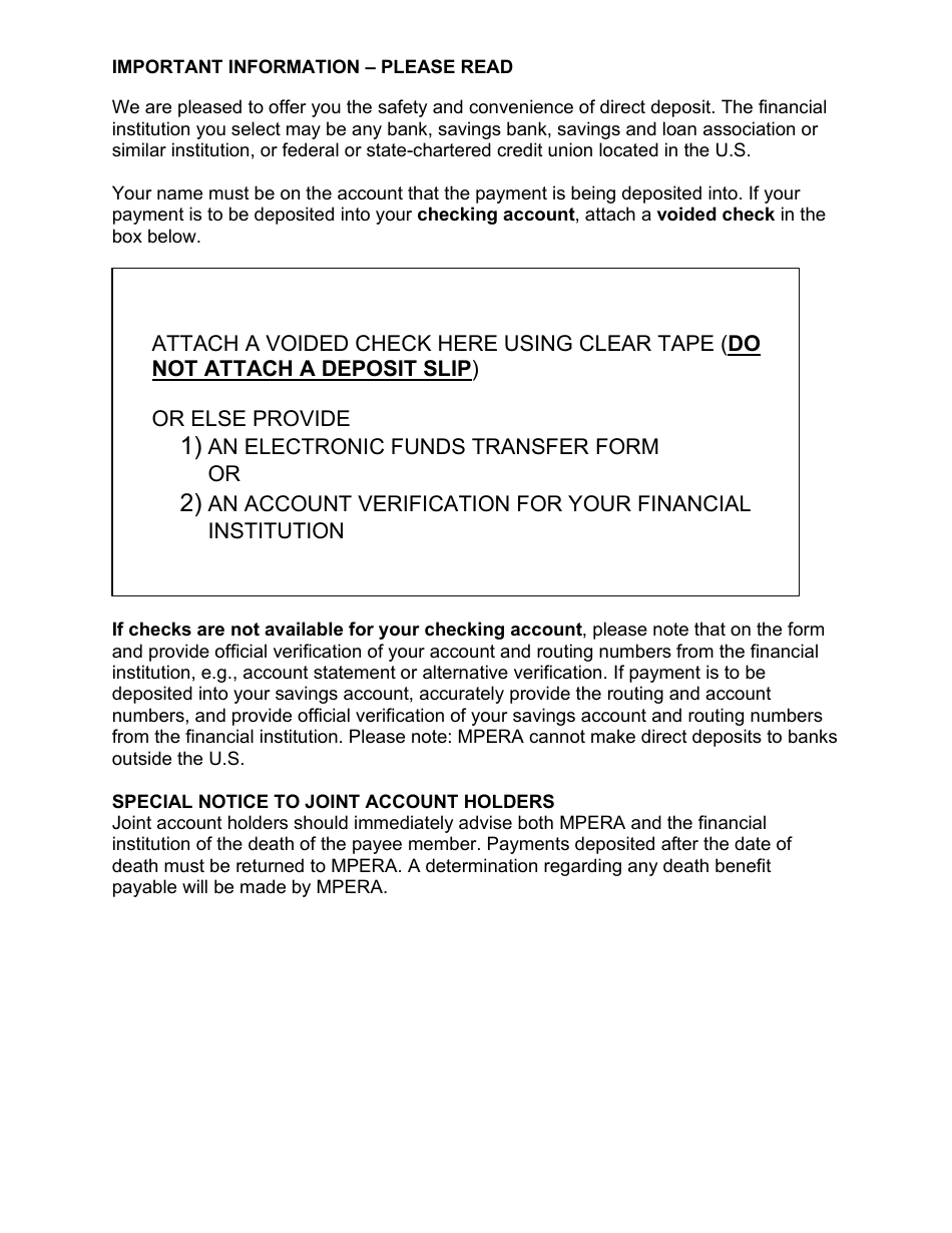 Form BEN-0060 Direct Deposit Election Form - Montana, Page 2
