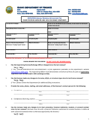 Annual Renewal Application for Idaho Escrow Agencies and 1031 Exchange Companies - Idaho, Page 2