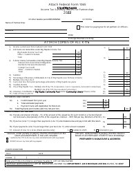 Form 1065 Income Tax Summary Return for Partnerships - City of Big Rapids, Michigan, Page 2