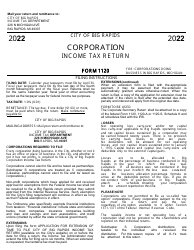 Form 1120 Income Tax Summary Return for Corporations - City of Big Rapids, Michigan