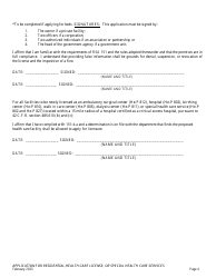 Application for Residential, Health Care License or Special Health Care Services - New Hampshire, Page 4