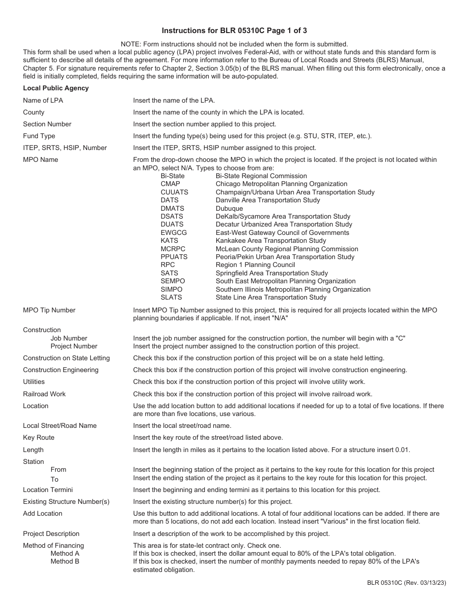 Form BLR05310C Joint Funding Agreement for Construction Work - Illinois, Page 7