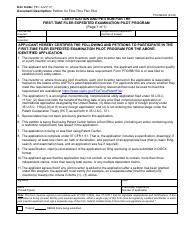 Form PTO/SB/464 Certification and Petition for the First-Time Filer Expedited Examination Pilot Program