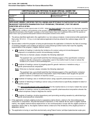 Form PTO/SB/465 Certification and Petition to Make Special Under the Cancer Moonshot Expedited Examination Pilot Program