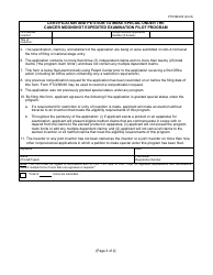 Form PTO/SB/465 Certification and Petition to Make Special Under the Cancer Moonshot Expedited Examination Pilot Program, Page 2
