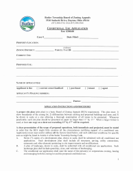 Conditional Use Application - Butler Township, Ohio