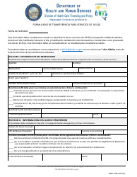 Document preview: Formulario NMO3461S Formulario De Transferencia Para Servicios De 1915(I) - Nevada (Spanish)