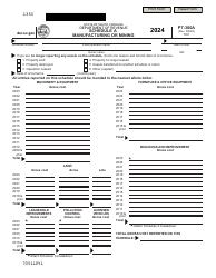 Document preview: Form PT-300 Schedule A Manufacturing or Mining - South Carolina