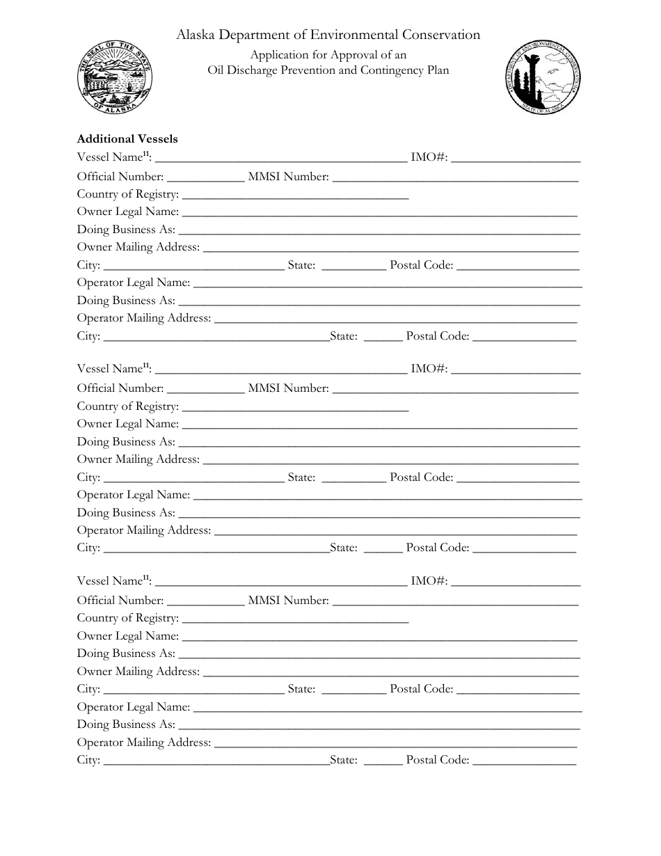 Application for Approval of an Oil Discharge Prevention and Contingency Plan - Alaska, Page 4