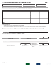 Form HLTH5467 Pharmacare Eligibility Awards and Settlements - British Columbia, Canada, Page 2