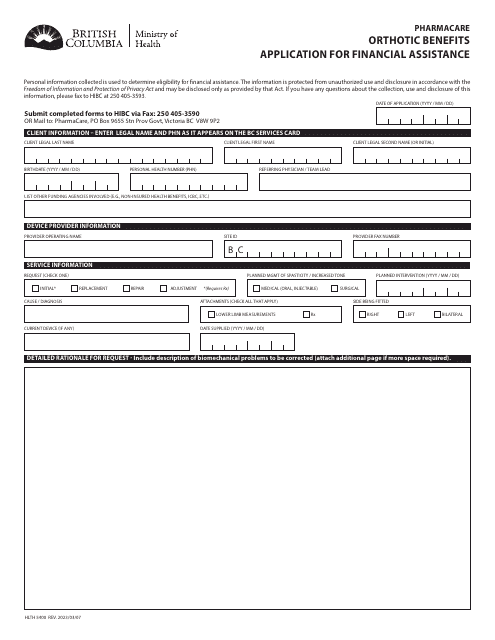 Form HLTH5400  Printable Pdf