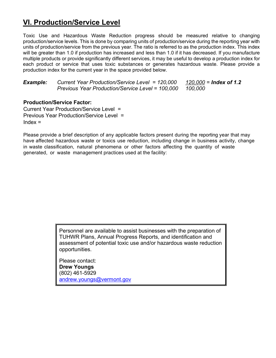 Toxic Use and Hazardous Waste Reduction (Tuhwr) Annual Progress Report - Vermont, Page 9
